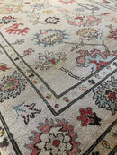 Brooke Pettigrew 8x10.3 Hand-Knotted Off White Oushak Rug | Banana Manor Rug Company