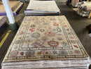 Brooke Pettigrew 8x10.3 Hand-Knotted Off White Oushak Rug | Banana Manor Rug Company