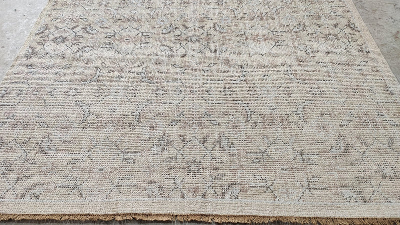 Brooklyn 7x10 Beige and Tan Hand-Knotted Oushak Rug | Banana Manor Rug Company