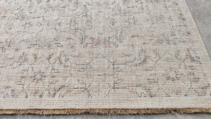 Brooklyn 7x10 Beige and Tan Hand-Knotted Oushak Rug | Banana Manor Rug Company