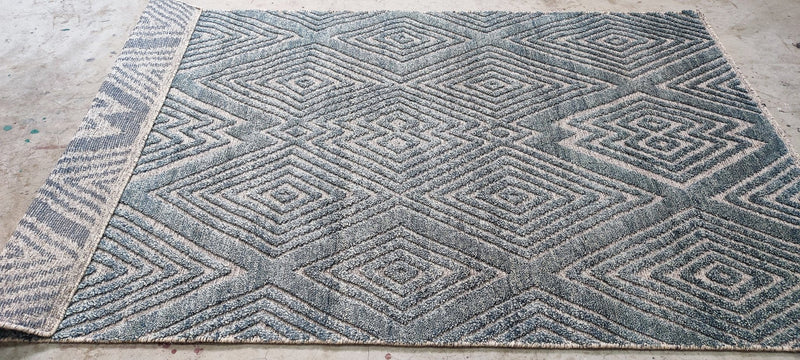 Bruce Spence Hand-Knotted Modern Rug Green High-Low 5x8 | Banana Manor Rug Company