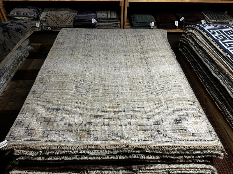 Bruna 5.6x8 Ivory Hand-Knotted Oushak Rug | Banana Manor Rug Factory Outlet