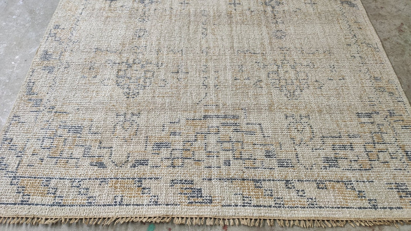 Bruna 5.6x8 Ivory Hand-Knotted Oushak Rug | Banana Manor Rug Company