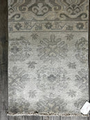 "Brune" Light and Dark Grey Hand-Knotted Oushak Rug 8x10 | Banana Manor Rug Company