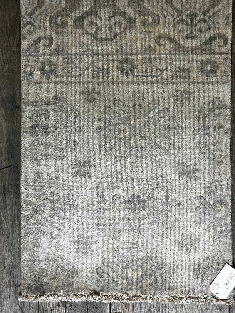 "Brune" Light and Dark Grey Hand-Knotted Oushak Rug 8x10 | Banana Manor Rug Company