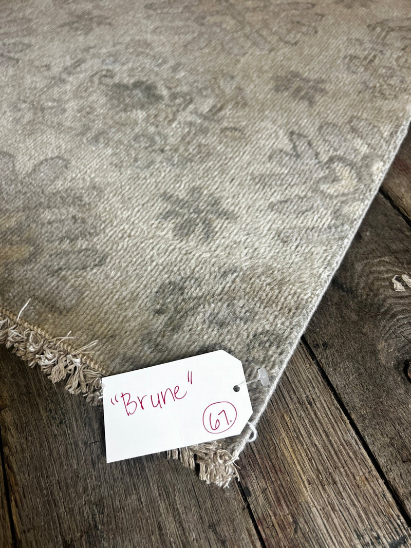 "Brune" Light and Dark Grey Hand-Knotted Oushak Rug 8x10 | Banana Manor Rug Company