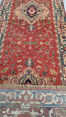 Bruno Martelli 2.9x10 Rust and Ivory Hand-Knotted Serapi Runner | Banana Manor Rug Company