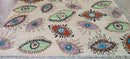 Bud Tingwell Hand-Knotted Eye Design Rug Tan Multi-Colored 8x9.9 | Banana Manor Rug Company