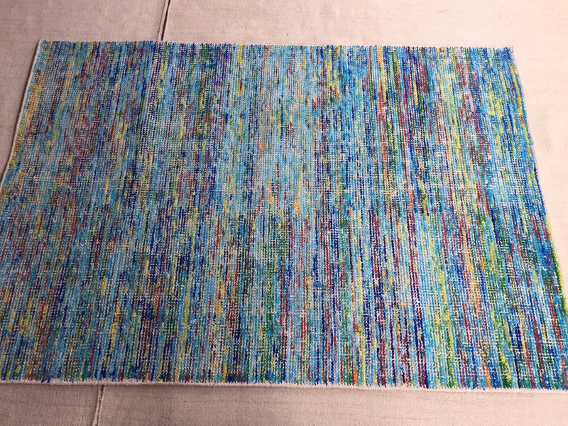 Burning Man Hand-Knotted Zero Pile 5'x7' Rug | Banana Manor Rug Company