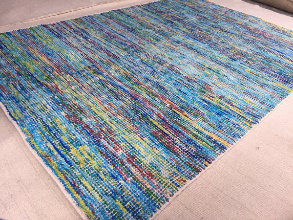 Burning Man Hand-Knotted Zero Pile 5'x7' Rug | Banana Manor Rug Company