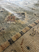 Cady 9x12.3 Light Green and White Hand-Knotted Oushak Rug | Banana Manor Rug Factory Outlet