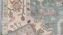 Cady 9x12.3 Light Green and White Hand-Knotted Oushak Rug | Banana Manor Rug Company