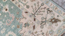 Cady 9x12.3 Light Green and White Hand-Knotted Oushak Rug | Banana Manor Rug Company