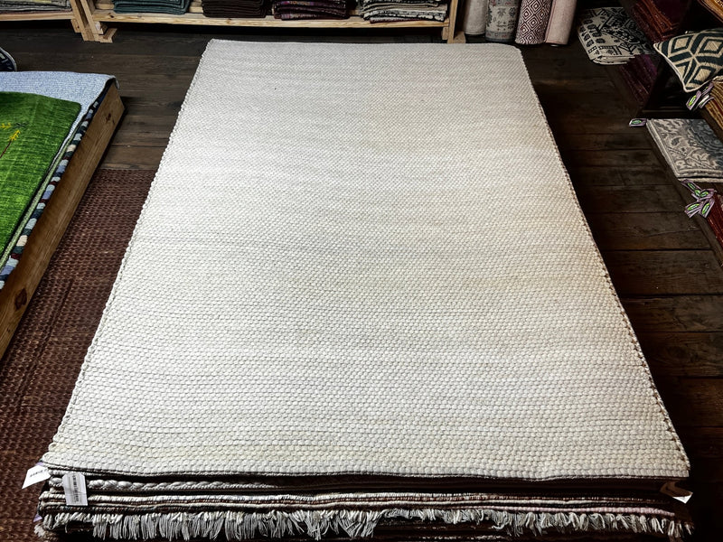 Camel Handwoven Jacquard Wool Rug 5x8 | Banana Manor Rug Company