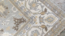 Cameron Diaz 10x14 Grey and Ivory Hand-Knotted Oushak Rug | Banana Manor Rug Company