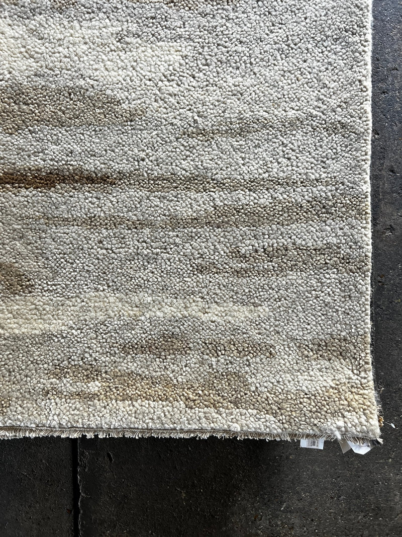 Candace Flynn 8.3x9.9 Beige, Grey, and Brown Hand-Knotted Modern Rug | Banana Manor Rug Company