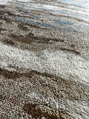 Candace Flynn 8.3x9.9 Beige, Grey, and Brown Hand-Knotted Modern Rug | Banana Manor Rug Company