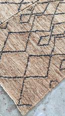 Captain Stillman Handwoven Tribal Black and Natural Runner 2.6x8 | Banana Manor Rug Company