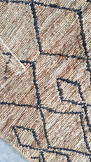 Captain Stillman Handwoven Tribal Black and Natural Runner 2.6x8 | Banana Manor Rug Company