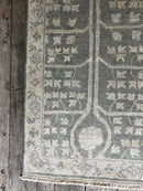 "Carine" Dark Grey Hand-Knotted Oushak 8x10 | Banana Manor Rug Company