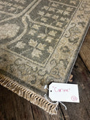 "Carine" Dark Grey Hand-Knotted Oushak 8x10 | Banana Manor Rug Company