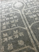 "Carine" Dark Grey Hand-Knotted Oushak 8x10 | Banana Manor Rug Company