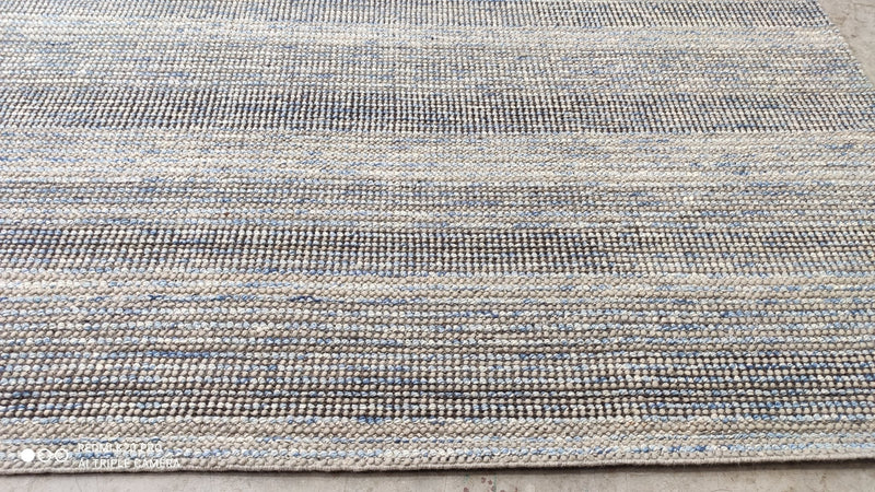 Carlita 9x12 Handwoven Grey Durrie Rug | Banana Manor Rug Company