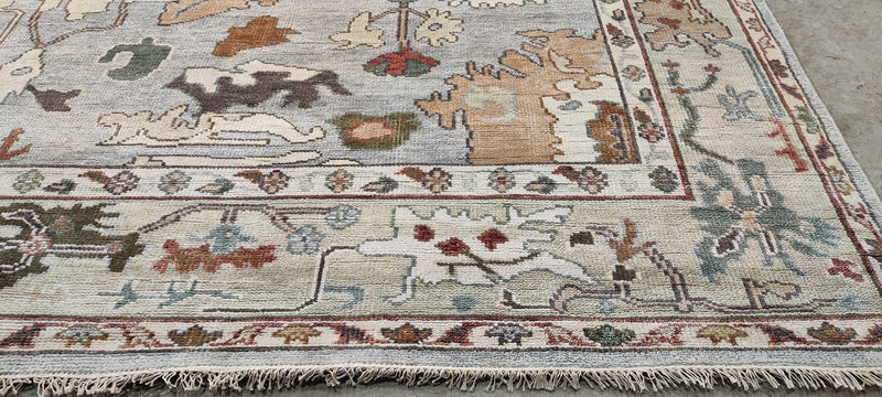 Carmen d’Alessio 9x12 Tan Hand-Knotted Oushak Rug | Banana Manor Rug Company