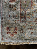 Carol Danvers 8x10 Grey and Silver Hand-Knotted Oushak Rug | Banana Manor Rug Company
