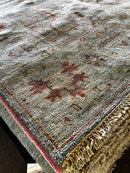 Carol Danvers 8x10 Grey and Silver Hand-Knotted Oushak Rug | Banana Manor Rug Company