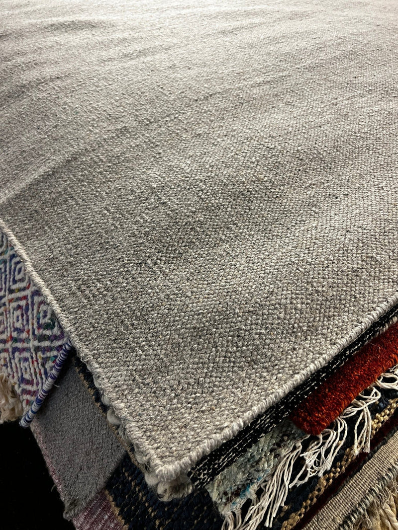 Carradine Handwoven Grey PET Yarn Textured Rug | Banana Manor Rug Company