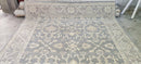 Carrie Barron Silver and Grey Hand-Knotted Oushak Rug 7.9x9.9 | Banana Manor Rug Company