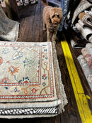 Carrol 2.9x14 Light Green Hand-Knotted Oushak Runner | Banana Manor Rug Factory Outlet