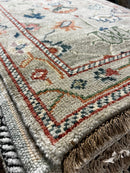 Carrol 2.9x14 Light Green Hand-Knotted Oushak Runner | Banana Manor Rug Factory Outlet