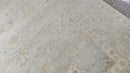 Cassandra Cain 9x11.6 Aqua and Grey Hand-Knotted Oushak Rug | Banana Manor Rug Company