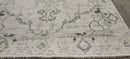 Catherine Guinness 8.9x11.9 Ivory and Grey Hand-Knotted Oushak Rug | Banana Manor Rug Company