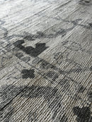 Catherine Guinness 8.9x11.9 Ivory and Grey Hand-Knotted Oushak Rug | Banana Manor Rug Company