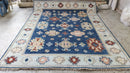 Cayla 8x10 Blue and Silver Hand-Knotted Oushak Rug | Banana Manor Rug Company