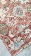 Cecily 2.6x14.3 Rust Hand-Knotted Oushak Runner | Banana Manor Rug Company