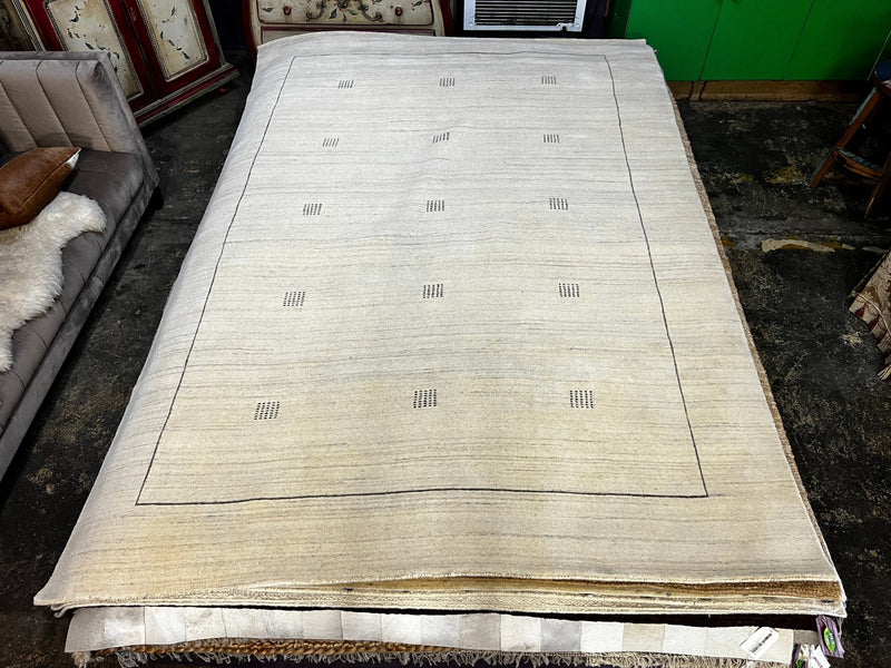 Cervo 6x9 Handwoven Off White Gabbeh Rug | Banana Manor Rug Factory Outlet