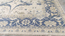 Chanel 11.9x17.9 Ivory and Light Blue Hand-Knotted Oushak Rug | Banana Manor Rug Company