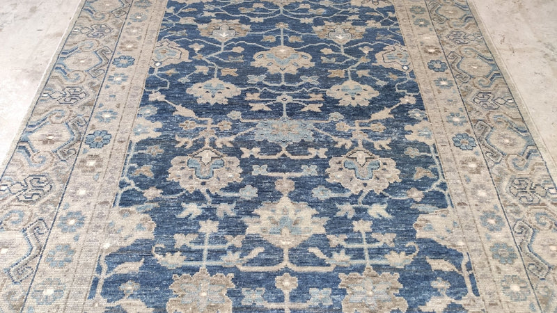 Chapelle ( Multiple Sizes) Blue Hand-Knotted Oushak Rug | Banana Manor Rug Company