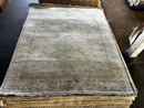 Charlotte Comer Light Green and Beige Hand-Knotted Oushak Rug 7.9x9.6 | Banana Manor Rug Company