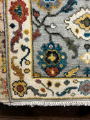 Charlotte De Bruyne 2.6x10 Light Blue and Ivory Hand-Knotted Oushak Runner | Banana Manor Rug Factory Outlet