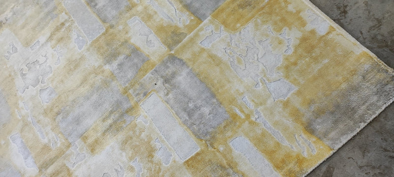 Charlotte Gainsbourg 9x12 Light Yellow Handwoven Viscose Rug 9x12 | Banana Manor Rug Company