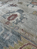 Charlotte Moss 10x14 Tan and Grey Hand-Knotted Oushak Rug | Banana Manor Rug Company