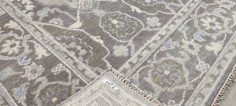 Charlotte Moss Grey Hand-Knotted Oushak Rug 8x10.3 | Banana Manor Rug Company