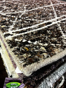 Chase 4x6 Brown and White Handwoven Moroccan Style Rug | Banana Manor Rug Factory Outlet