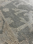 Cheryl Van Duyne Silver and Grey Hand-Knotted Runner 2.9x8.9 | Banana Manor Rug Company