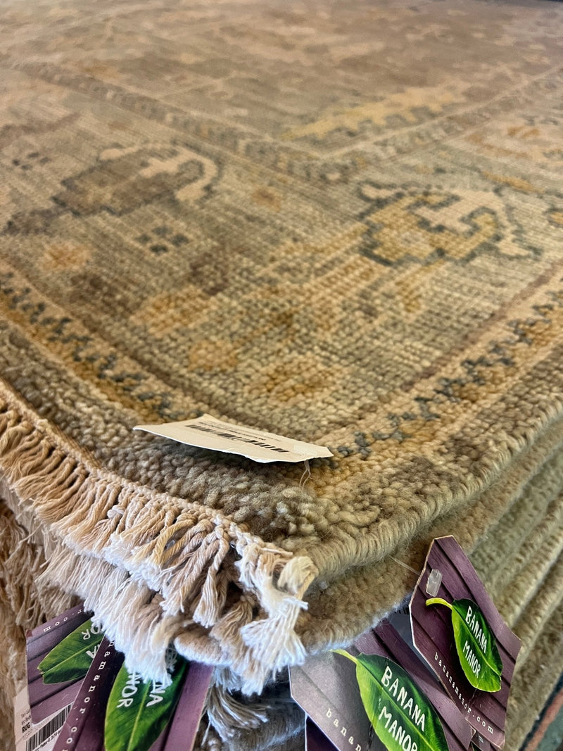 Chloe Thomas 8x10 Grey Hand-Knotted Oushak Rug | Banana Manor Rug Factory Outlet